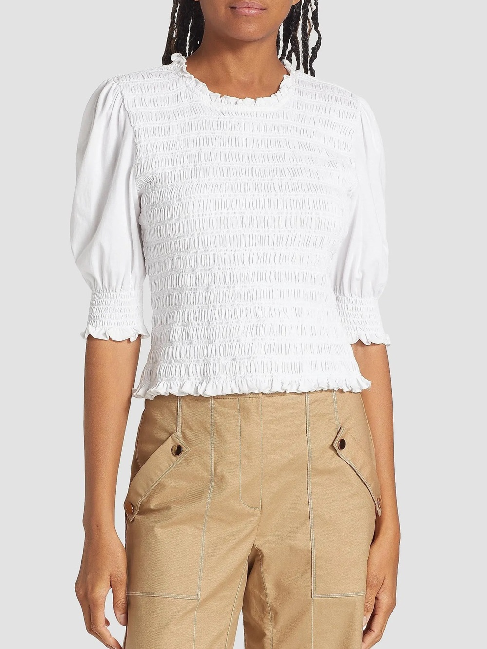 Veronica Beard Puff Sleeve Langston Top